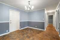 Dining Room Features Chair Railing & Access to the Patio!!