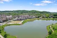 The lake at the front of the neighborhood is host to all kinds of retail and restaurants and water activities. There's also a sidewalk that surrounds the lake.