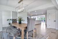 Open Concept Dining Area looking back at living area