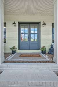 Brand new double front doors with smart locking system