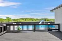 The magnificent view of the back patio and pool!