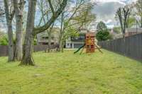 Plenty of room for bike riding, basketball, or parking for a party - there is a gate that can go across the driveway so that the backyard is 100% fully fenced