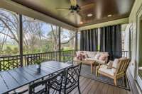 The covered deck with sliding glass doors makes for a great outdoor entertaining area!