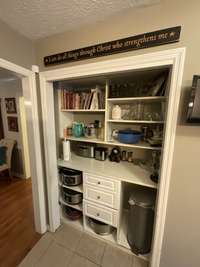 HANDY COFFEE NOOK.  THERE IS ALSO A VERY DEEP PANTRY.