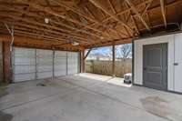 Private carport with alley access