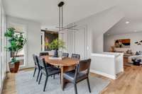 Dining room with custom millwork details