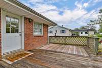 Back deck to large yard