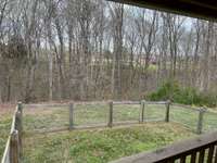 Fenced area in the back yard perfect for young kids or pets