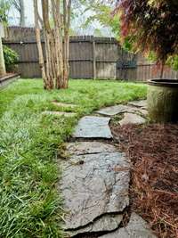 New Sod and stepping stones