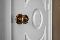 Just a few of the unexpected details in this home Solid Euro Style Doors w cast Brass Hardware not your ordinary detailing!