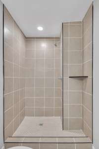 Custom tile shower in Master Bath.