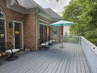 Large, freshly painted private back deck ready for you to grill out and entertain!