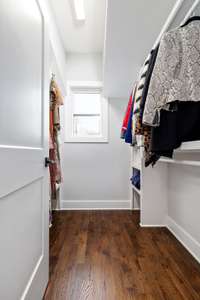 Walk-in closets in the guest rooms have custom built-ins to maximize your space.