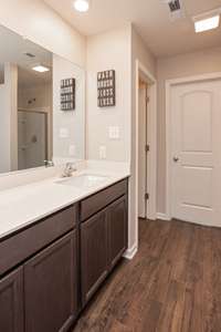 Spacious Vanity Top and lots of storage