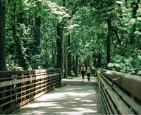 Cooper Creek trailhead to Shelby Bottoms is just a half mile away. Play spot-the-otter (but don't feed them, please) and behold Middle Tennessee's vibrant wild life and abundant flora as you strengthen mind, body & spirit.