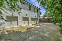 4 car garage with 2 single bays and 1 double bay.