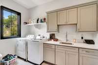 Laundry room with mud space.