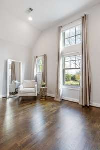 Sitting area in primary bedroom