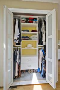 Each of the two closets is equipped with California organizers, thoughtfully installed by the current owner.