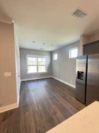 Stock photo Looking into dining area . Wainscoting can be added