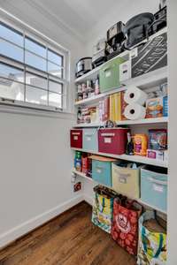 Main floor laundry / storage area