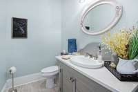 Beautiful down stairs guest half bath.