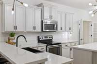 Farmhouse sink and hardware are added features