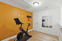 Exercise room located upstairs