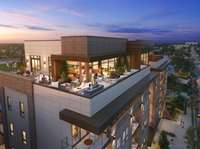 Expansive Roof top amenity area with PH balconies in the back ground looking Southwest towards Belmont/12 South