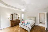 Master Bedroom on main level with hardwood floors