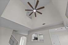 Beautiful soaring ceiling in the living room