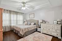 Large primary bedroom with full bath