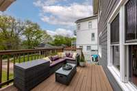 Outdoor deck space.