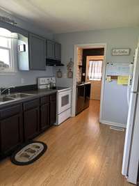 Kitchen going into utility area