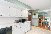 From this view of the kitchen you can see your formal dining area.