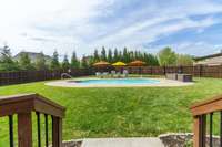 This pool is ready for SUMMERTIME!  5 ft inground saltwater pool with brand new pool pump; Backyard oasis ! All season room leading to private backyard