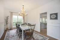 Separate formal dining room off the kitchen allows for easy entertaining.