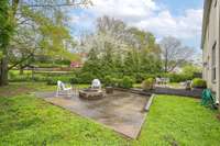 Lower level fire pit. Also large enough to use as a basketball or game court.