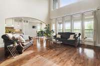 Spacious great room with large windows inviting natural light!