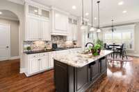 Large kitchen with an ample amount of cabinets!