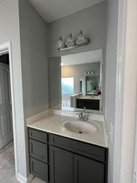 the following pictures are of the primary bathroom, there are 2 separate sink (1 on the left, 1 on the right) separate soaking tub, shower, water closet, spacious walk-in closet