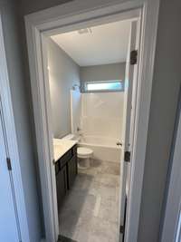 this is the secondary bathroom on the 1st floor. ceramic tile floors