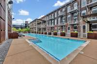 Werthan offers two fabulous swimming pools in a unique industrial courtyard setting.