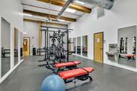 Werthan is a highly-amenitized condo community. The gym has been recently upgraded.