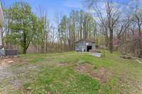 Barn and backyard