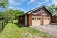 Detached two-car garage.