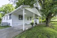 Another view of the attached carport