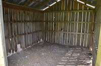 Interior of included storage building.