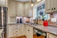 Granite countertops * pass-through into Sunroom