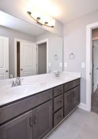 Secondary Bath with Double Vanity. Photo not of actual home.